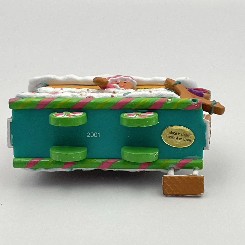 Vintage American Greetings Cards Lollipop Trolley Gingerbread‎ Ornament 2001
